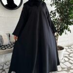 ⁦عبايه كلوش بشك مخفى على اكمام على شكل x⁩ - الصورة ⁦7⁩