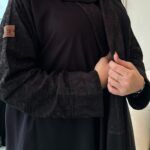 عباية كلوش بدقات بكم مفصول