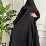 ⁦عبايه كلوش بلياقه دبل و اكمام مطرزه بشك مخفي⁩ - الصورة ⁦6⁩