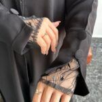 عبايه كتف كلوش بكم دنتيل
