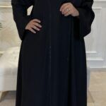 ⁦عباية كلوش نواعم منسوجه بقيطان و فصوص من امام⁩ - الصورة ⁦6⁩