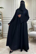 ⁦عباية كتف بكم تكسير وشريط شك محدد من امام⁩ - الصورة ⁦3⁩