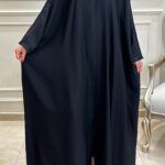 ⁦عبايه نص بشت بتطريز على اكتاف⁩ - الصورة ⁦5⁩