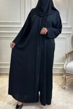 ⁦عبايه كتف بفصوص على شكل ورورد من امام⁩ - الصورة ⁦7⁩