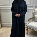 ⁦عبايه كتف بفصوص على شكل ورورد من امام⁩ - الصورة ⁦4⁩