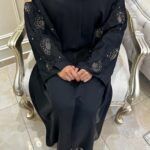 ⁦عبايه كتف بتطريز شك على اكمام كامل بلون نحاسى⁩ - الصورة ⁦3⁩