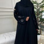 ⁦عبايه كتف بتطريز شك على اكمام كامل بلون نحاسى⁩ - الصورة ⁦4⁩