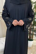 ⁦عبايه كتف بتطريز شك على اكمام كامل بلون نحاسى⁩ - الصورة ⁦5⁩