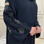 ⁦عبايه كتف بتطريز شك على اكمام كامل بلون نحاسى⁩ - الصورة ⁦6⁩