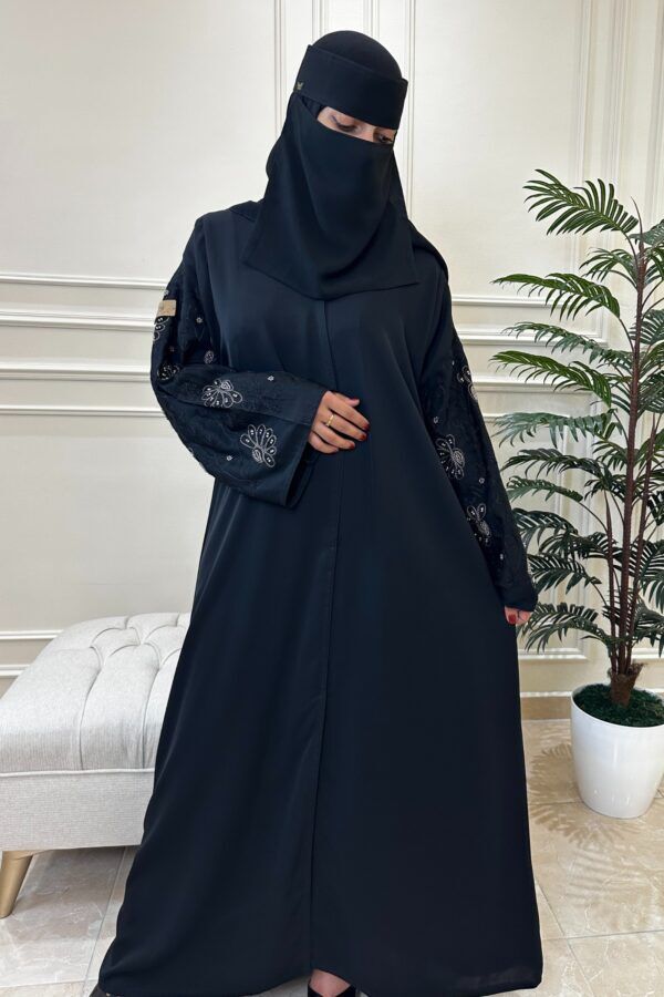 ⁦عبايه كتف بتطريز شك على اكمام كامل بلون نحاسى⁩ - الصورة ⁦8⁩