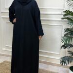 ⁦عبايه كتف مطرز قصب على اكتاف محدده من امام بلون اسود⁩ - الصورة ⁦4⁩