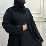 عبايه كتف تطريز شك اسود