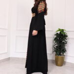 ⁦جلابيه بتطريز عربي وبكم وسيع بيج⁩ - الصورة ⁦4⁩