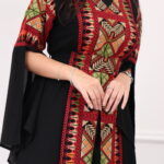 ⁦جلابيه بتطريز عربي و بكم وسيع احمر⁩ - الصورة ⁦11⁩