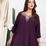 ⁦جلابيه خليجى بتطريز شك و فصوص من امام⁩ - الصورة ⁦6⁩