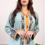 ⁦جلابيه مغربيه بتطرز شك من امام⁩ - الصورة ⁦4⁩