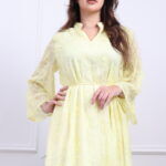 ⁦جلابيه اصفر بلياقه و اكمام و سيع⁩ - الصورة ⁦2⁩