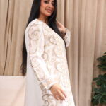 ⁦جلابيه خليجيه انيقه بطبقه داخليه⁩ - الصورة ⁦3⁩