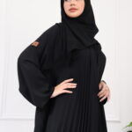 عباية اسود بكسرات بليسه اسود