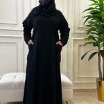 ⁦عبايه فكرو بجيوب من اجناب⁩ - الصورة ⁦5⁩