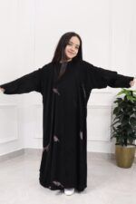 ⁦عبايه بناتي بتطريز كامل بلون نحاسي⁩ - الصورة ⁦4⁩