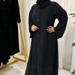 ⁦عبايه كلوش بسحاب مخفى بزراير من امام⁩ - الصورة ⁦6⁩