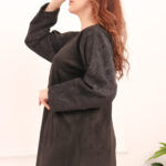 ⁦عبايه شامواه بدقات بكم مفصول مشجره بلاسود⁩ - الصورة ⁦7⁩