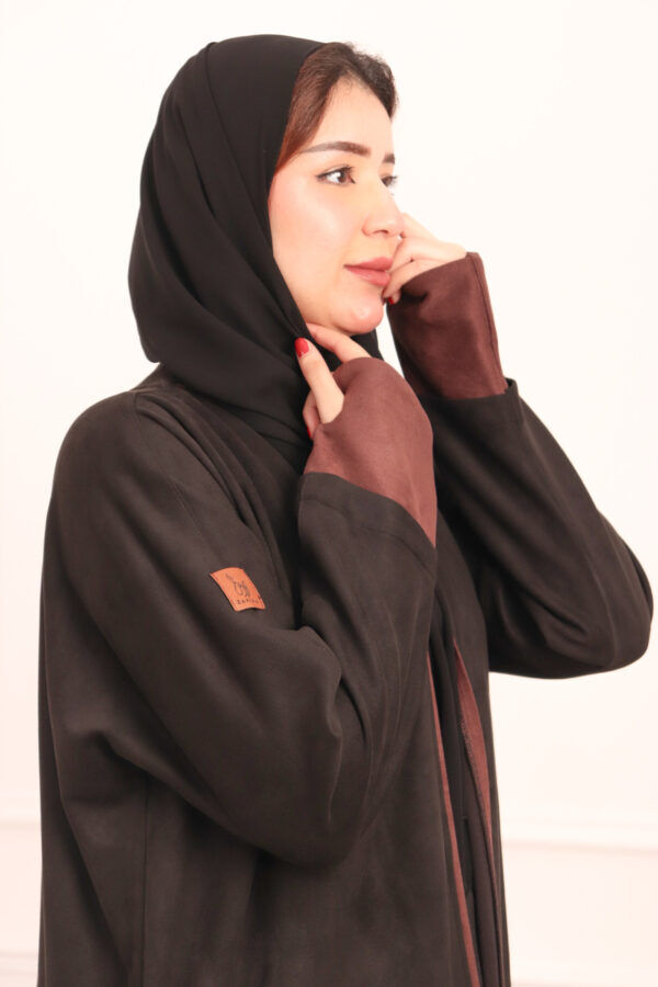 ⁦عبايه شامواه ربع كلوش محدده ببني و باكمام معصم⁩ - الصورة ⁦5⁩