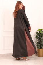 ⁦عبايه شامواه ربع كلوش محدده ببني و باكمام معصم⁩ - الصورة ⁦4⁩