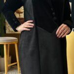 عباية شامواه بياقة و اكمام قطيفه