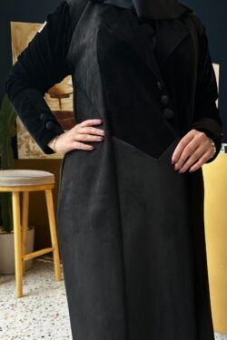 عباية شامواه بياقة و اكمام قطيفه