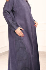 ⁦عبايه شامواه كحلي بتطرزه كحلي من اجناب⁩ - الصورة ⁦6⁩