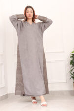 ⁦عبايه شامواه رصاصي بتطرزه من اجناب⁩ - الصورة ⁦5⁩