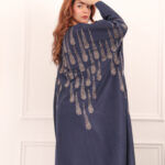 ⁦عبايه شمواه كحلي مطرزه بنحاسي⁩ - الصورة ⁦7⁩