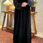 ⁦عبايه بدقات بكم مفصول مشجره بلاسود و نحاسي⁩ - الصورة ⁦5⁩