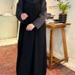 ⁦عبايه بدقات بكم مفصول مشجره بلاسود و نحاسي⁩ - الصورة ⁦7⁩