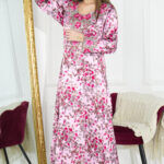 ⁦جلابيه وردي مخاوير اماراتيه بفصوص من حلق⁩ - الصورة ⁦2⁩