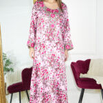 ⁦جلابيه وردي مخاوير اماراتيه بفصوص من حلق⁩ - الصورة ⁦3⁩