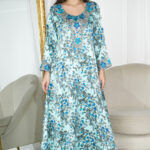 جلابيه سماوي مخاوير اماراتيه بفصوص من حلق