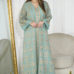 ⁦جلابيه تيفاني خليجى بقصه جميله⁩ - الصورة ⁦6⁩