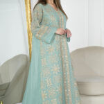 ⁦جلابيه تيفاني خليجى بقصه جميله⁩ - الصورة ⁦5⁩