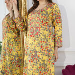 ⁦جلابيه اصفر مخاوير اماراتيه بحلق محدد و فصوص (3)⁩ - الصورة ⁦3⁩