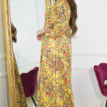 ⁦جلابيه اصفر مخاوير اماراتيه بحلق محدد و فصوص (3)⁩ - الصورة ⁦5⁩