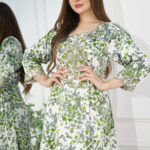 ⁦جلابيه اخضر مخاوير اماراتيه بحلق محدد و فصوص (3)⁩ - الصورة ⁦2⁩