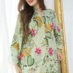 ⁦جلابيه تيفان قطن بلياقه مشجره بورود (1)⁩ - الصورة ⁦3⁩