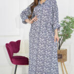 جلابيه كحلي قطن بلياقه و جيوب