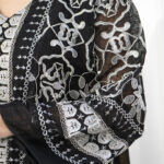 جلابيه اسود خليجى بقصه جميله