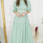 ⁦فستان القطن الفاخر التيفاني مكسره من وسط ومن اسفل⁩ - الصورة ⁦7⁩