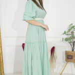 ⁦فستان القطن الفاخر التيفاني مكسره من وسط ومن اسفل⁩ - الصورة ⁦5⁩