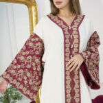 ⁦جلابيه عنابي خليجى باكمام وسيع⁩ - الصورة ⁦6⁩